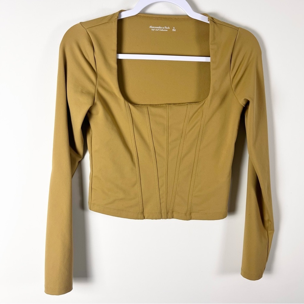 Abercrombie & Fitch Womens Soft A&F Collection Corset Long Sleeve Top Size Small